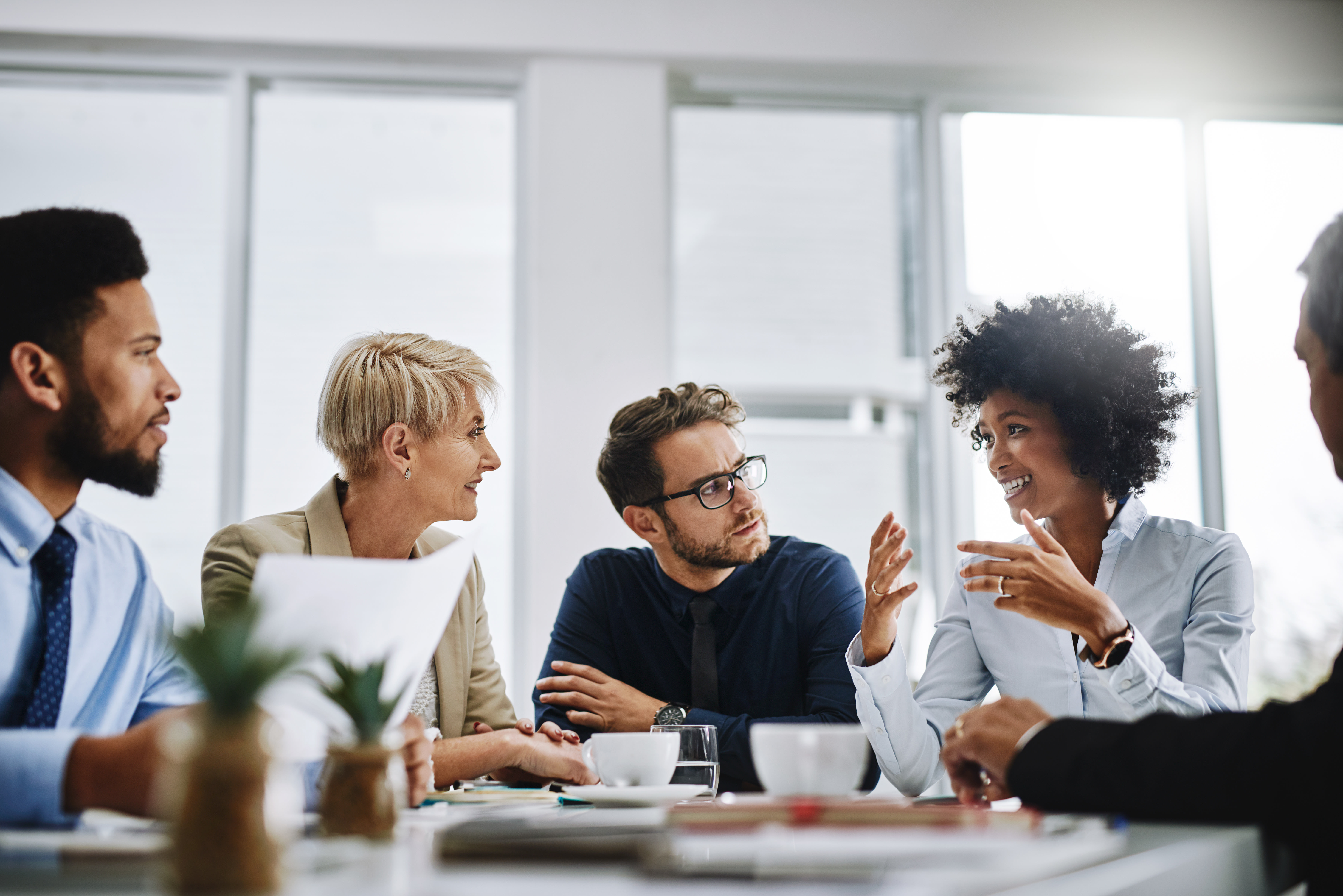 Staff in a meeting